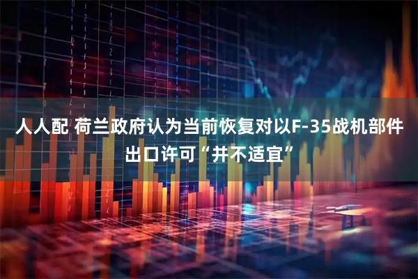 人人配 荷兰政府认为当前恢复对以F-35战机部件出口许可“并不适宜”
