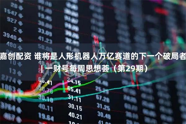 嘉创配资 谁将是人形机器人万亿赛道的下一个破局者 | 一财号每周思想荟（第29期）